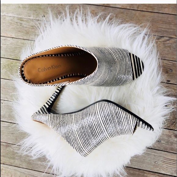 Calvin Klein Shoes - Calvin Klein open toe Stripe Mules